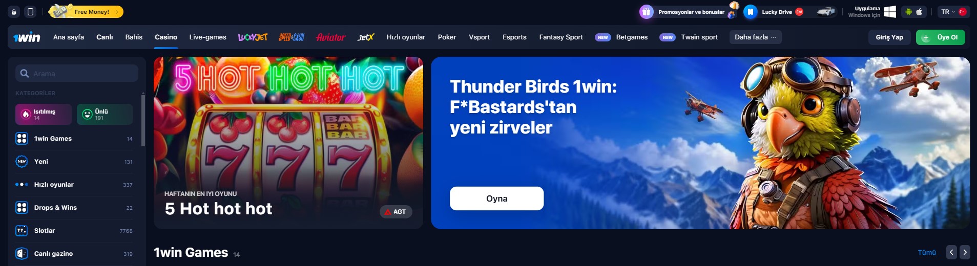 1win Spor ve Casino